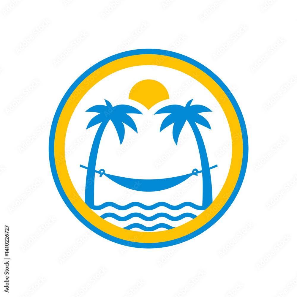 Fototapeta premium summer beach icon