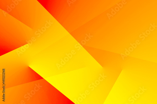 Red Orange And Yellow Abstract Geometric Background With Sharp Triangles And 3D Gradient Layers In A Modern Futuristic Minimal Style