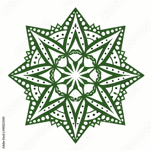  illustration of a star intertwined with a delicate flower design.