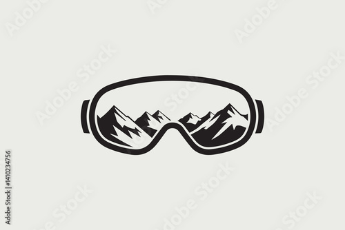 mountain goggles illustration vector
