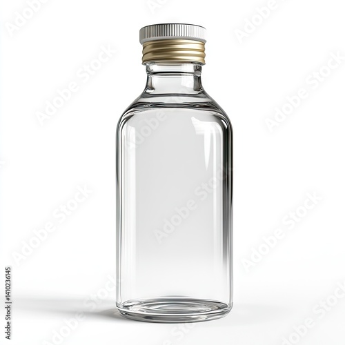 Wallpaper Mural Clear glass bottle with gold cap Torontodigital.ca