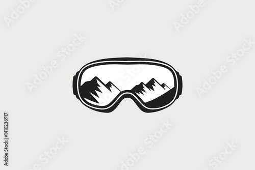 mountain goggles illustration vector