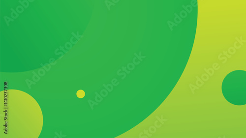 Abstract background Green and Yellow gradation. circle effect style. modern minimalist