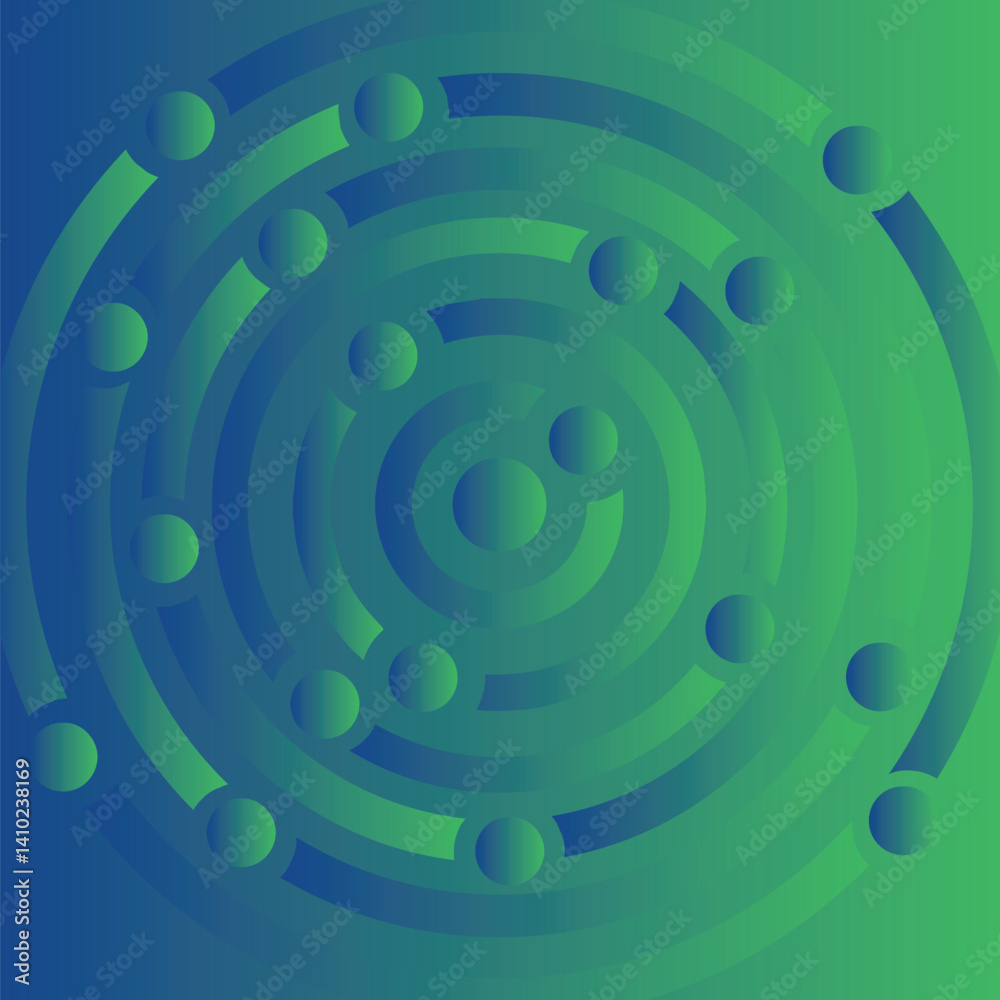 Green circle shapes abstract geometric background with a clean design vector illustration