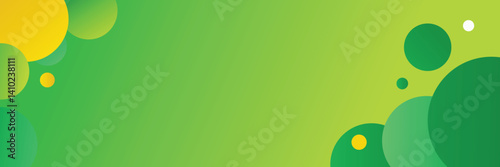 Green Abstract Banner Geometric circle Pattern Ideal for Post, Background, Banner, Ad, Promo, Invitation, Etc