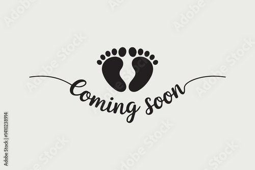 baby coming soon illustration vector