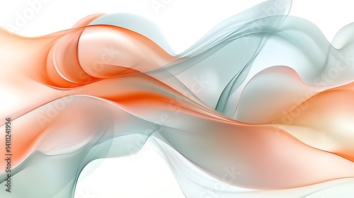 Abstract Orange and Teal Wave Design