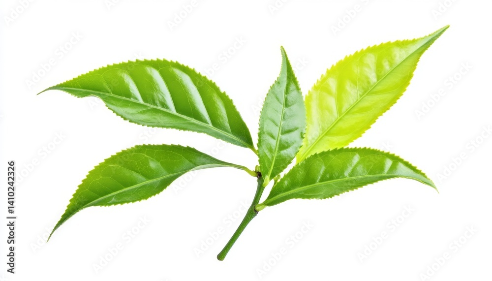 Obraz premium Fresh green tea leaves (2)