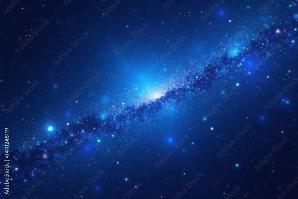 Shiny Starfield in a Deep Blue Universe Background, dark blue, space