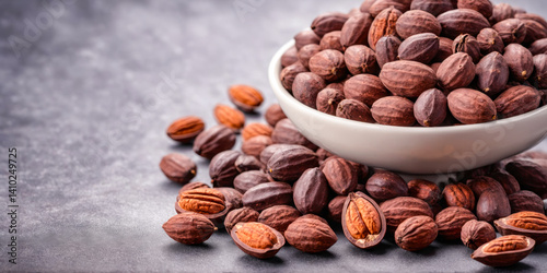 Bowl of Shelled and Unshelled Mongongo Nuts
