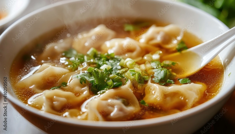 Steaming Wonton Soup: A Delicious and Comforting Asian Culinary Experience Steaming Wonton Soup: A Delicious and Comforting Asian Culinary Experience