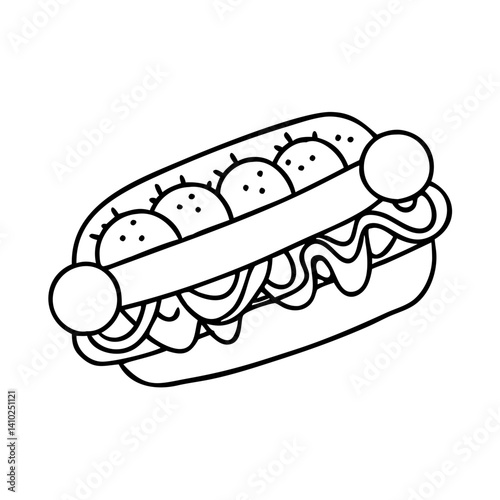 meatball sub icon, meatball sub vector illustration-simple illustration of meatball sub, perfect for meatball sub logos and icons