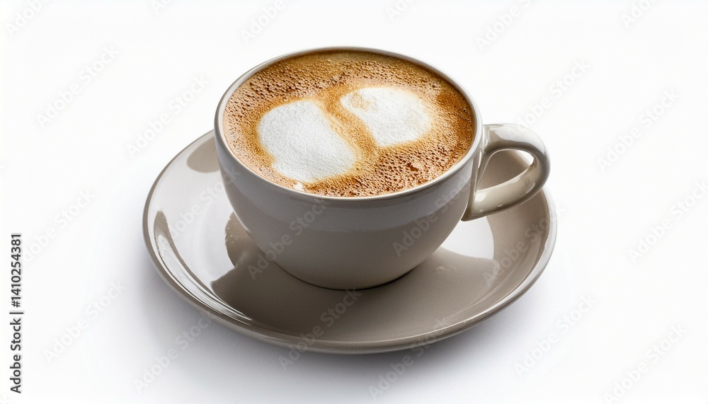 Fototapeta premium cup of cappuccino isolated on white background