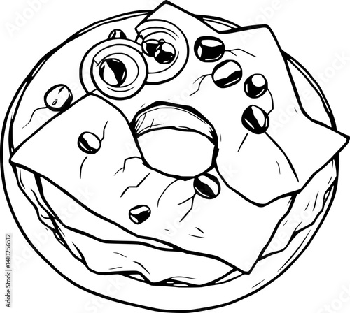 Delicious Bagel with Smoked Salmon Onions and Capers