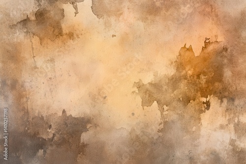 Abstract watercolor wash, warm earthy tones, textured background