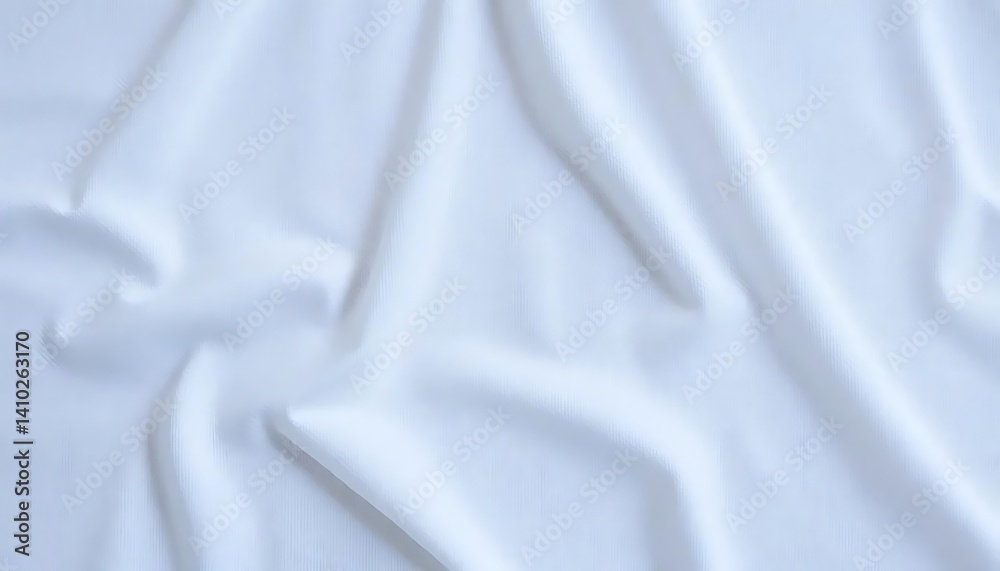Obraz premium Abstract White Fabric Texture: Smooth, Draped, and Elegant. Texture Wallpaper Backdrop Background