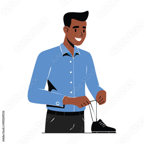 man doing activities, vector illustration