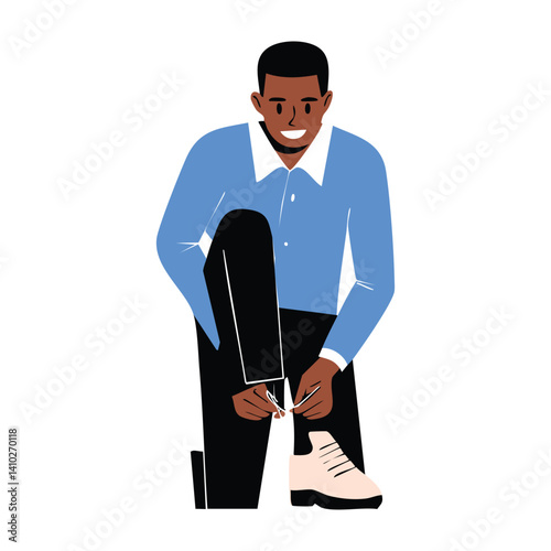 man doing activities, vector illustration