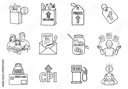 economy recession distribution concept. Stock images depicting supply chain issues and inventory problems.