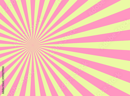 Swirling radial ice cream background. Swirl candy background. Candy color sunburst background. 