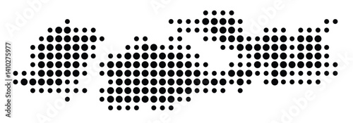 Symbol Map of the Province Nusa Tenggara Barat (Indonesia) showing the territory with a pattern of black circles