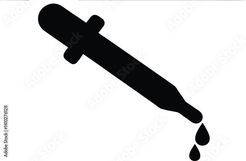 dropper icon silhouette vector