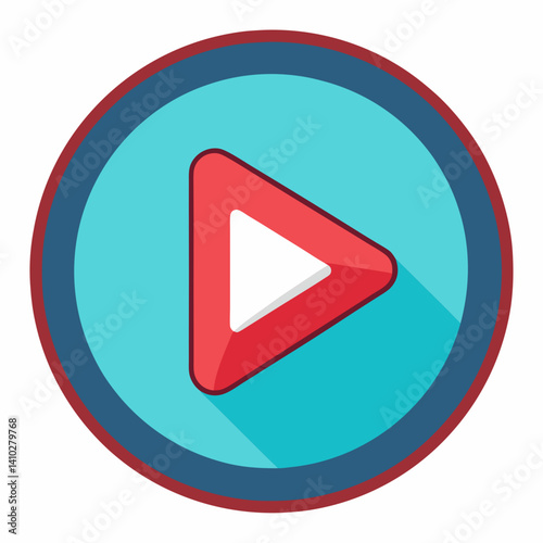 Play Button icon on circular background