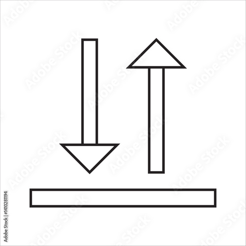 Two opposite arrows icon eps vector art on white background