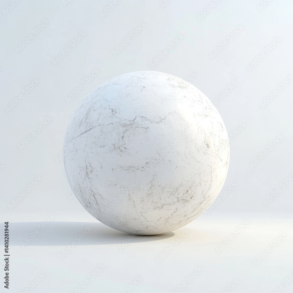 Smooth, white marble sphere Smooth, white marble sphere
