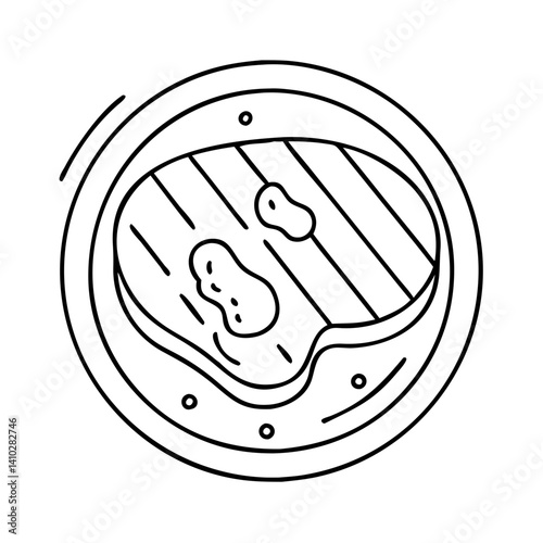 steak icon, steak vector illustration-simple illustration of steak, perfect for steak logos and icons