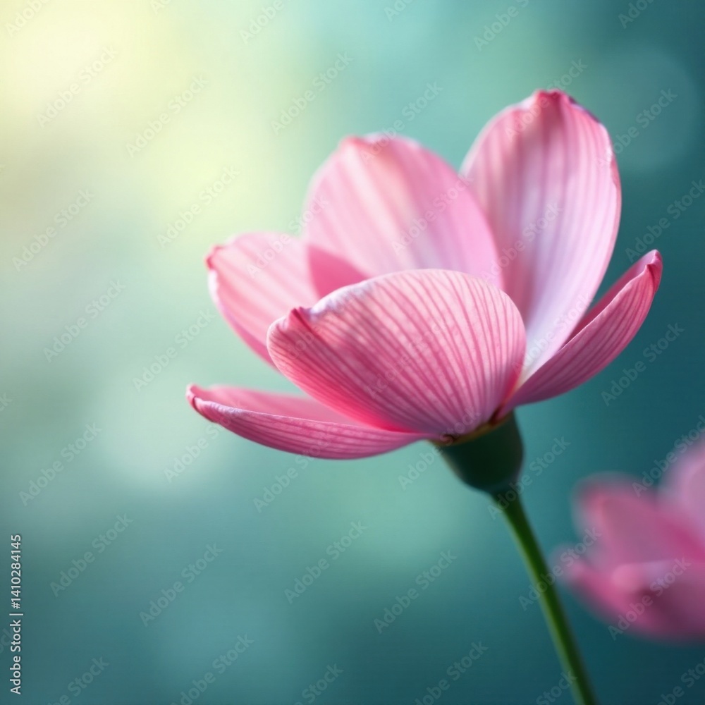 Delicate flower petals blend with a gentle gradient background , botanical, pattern Delicate flower petals blend with a gentle gradient background , botanical, pattern
