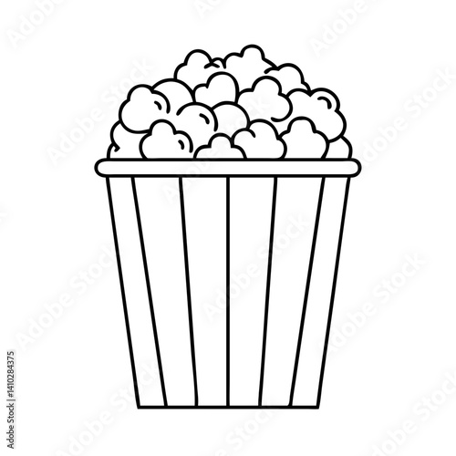 popcorn bucket icon, popcorn bucket vector illustration-simple illustration of popcorn bucket, perfect for popcorn bucket logos and icons