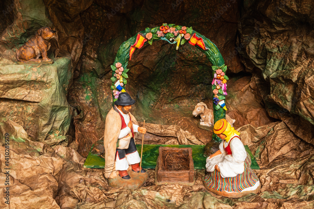 Christmas nativity scene in Tenerife, Spain