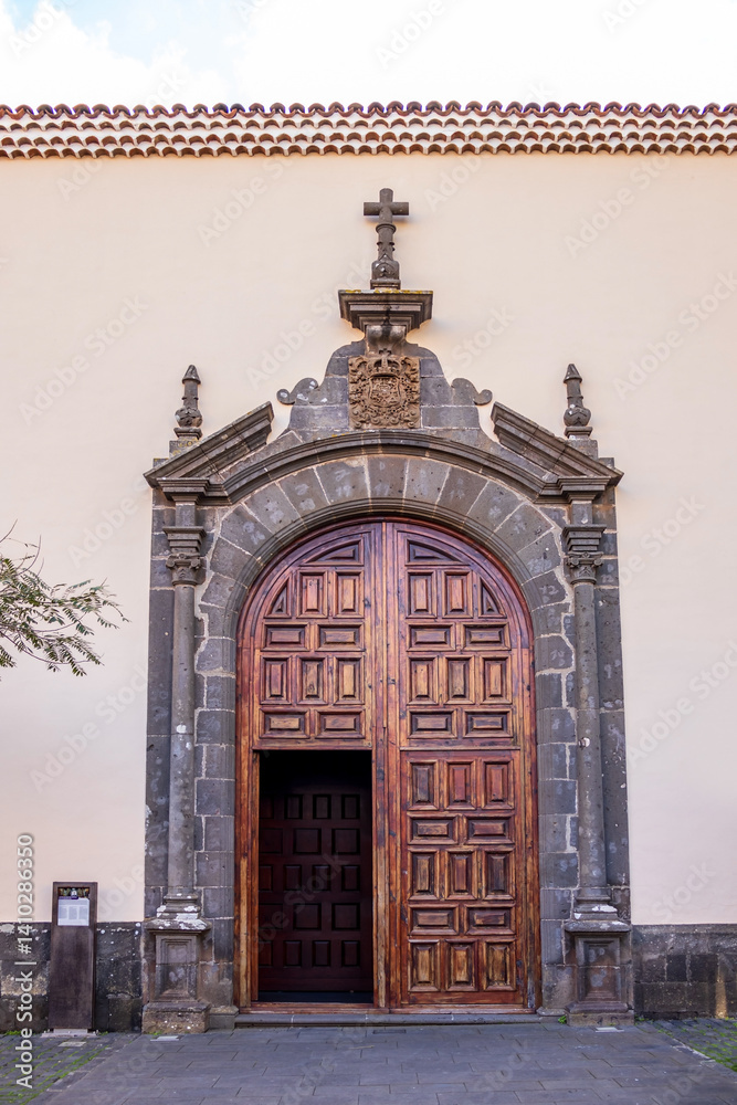 Door of Church of the Conception in San Cristobal de la Laguna, Santa Cruz de Tenerife, Spain