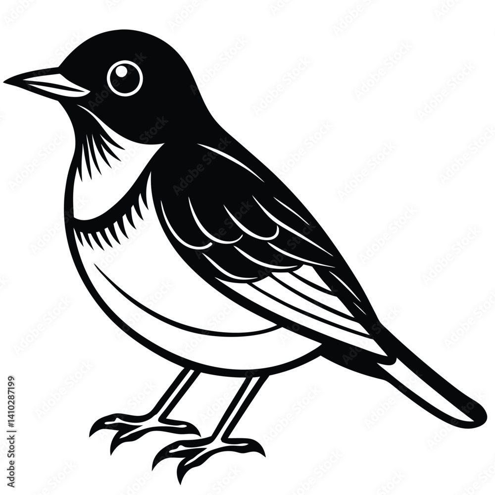 Obraz premium American Robin illustration flat vector design
