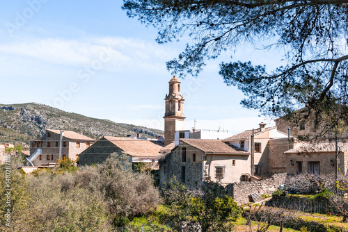 Obraz na płótnie a view of a village in the mountains .La vall de gallinera, Alicante, Spain w salonie