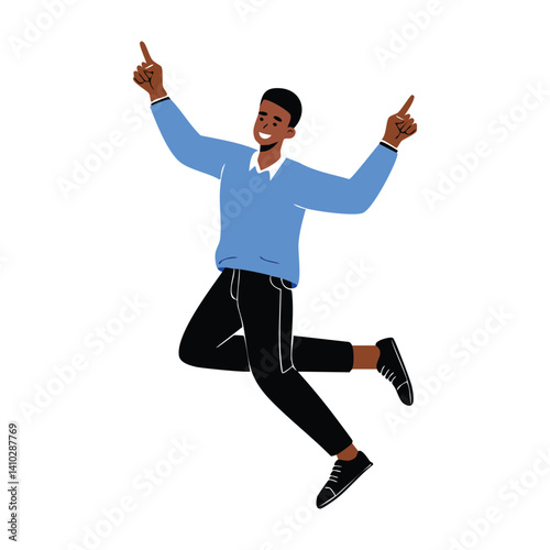 man doing activities, vector illustration