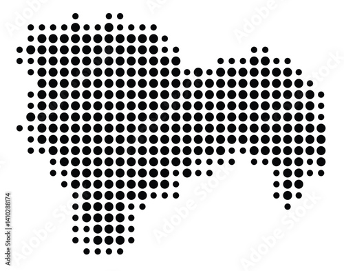 Fotografie Symbol Map of the Provincia Guadalajara (Spain) showing the territory with a pat