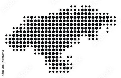 Symbol Map of the Provincia Cantabria (Spain) showing the territory with a pattern of black circles