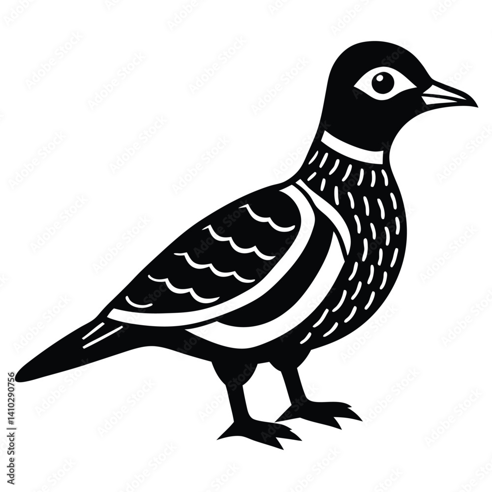 Obraz premium American Woodcock illustration flat vector design