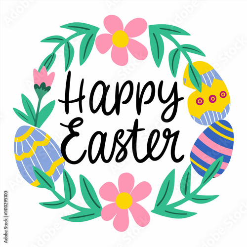 Happy Easter day. Ester decoration. Cute Easter background
