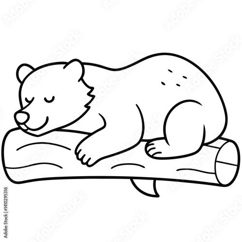 Black Bear illustration flat vector design