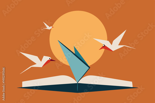 vector illustration of an open book