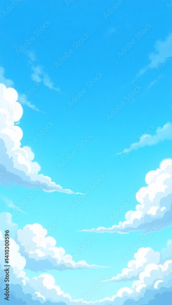 Fototapeta premium Blue sky and clouds create a scenic background