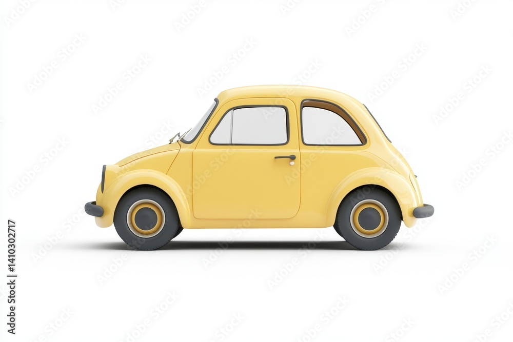 Retro Yellow Car Profile Retro Yellow Car Profile