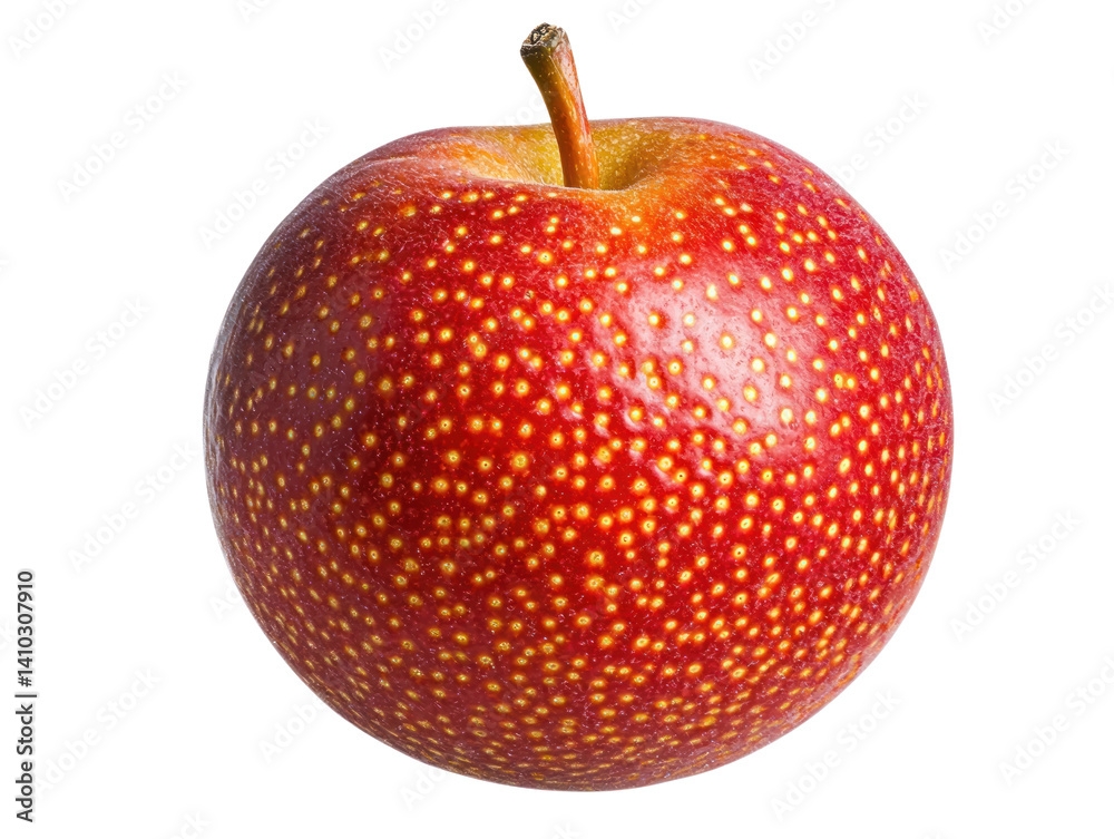 Fototapeta premium Fresh red apple on cutout background fruit photography studio environment bright colors