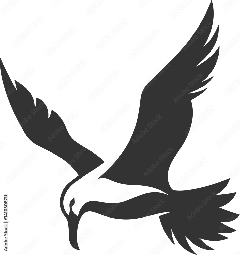 Fototapeta premium Albatross silhouette bird vector