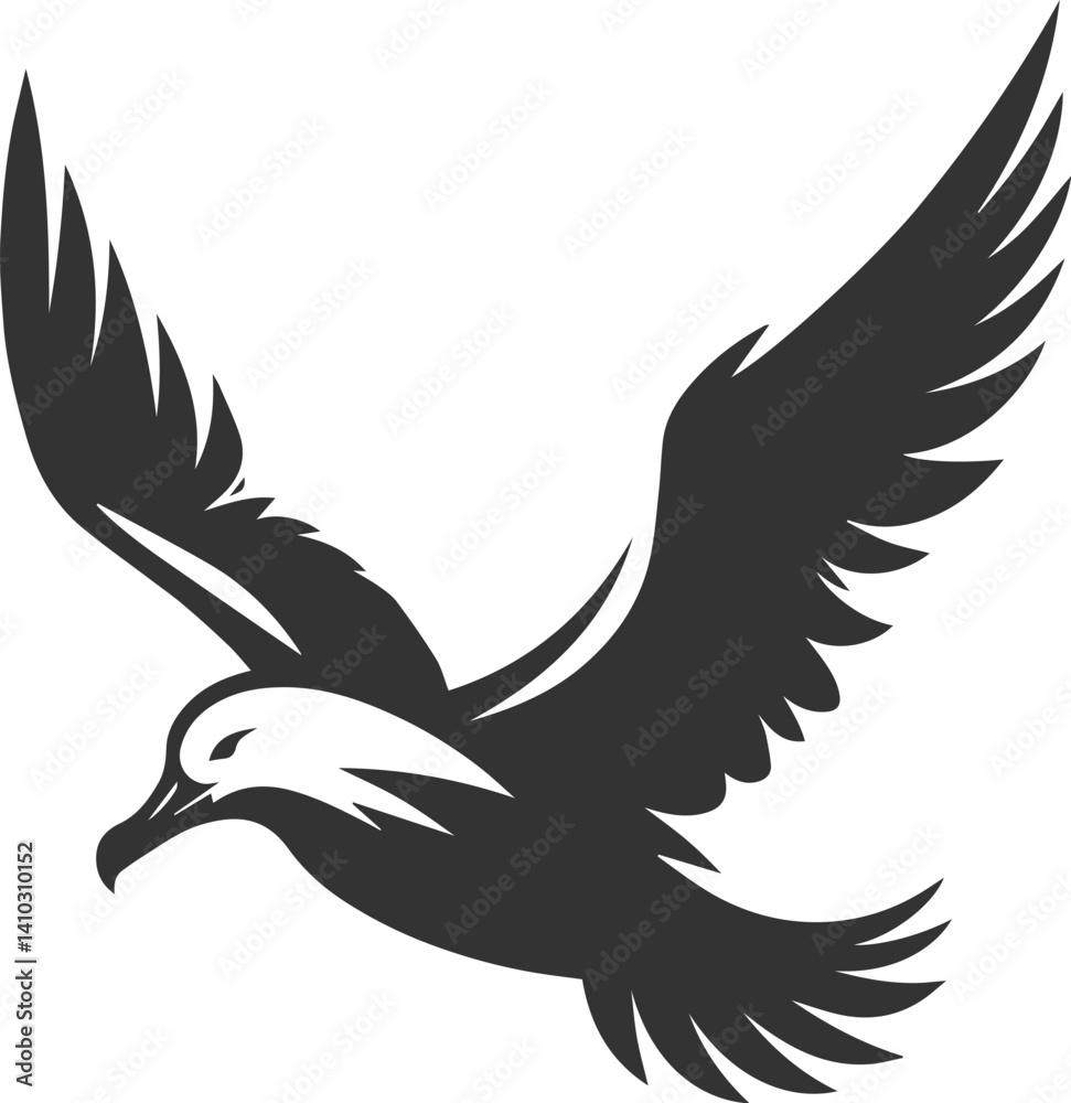 Obraz premium Albatross silhouette bird vector