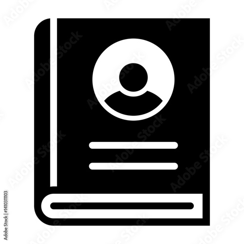 Biography Vector Glyph Icon Design