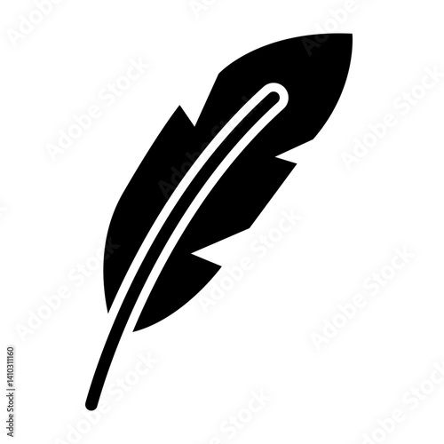 Feather Vector Glyph Icon Design